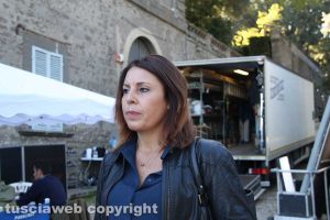 Bagnaia - Villa Lante - L'assessore Sonia Perà sul set de "I Medici"