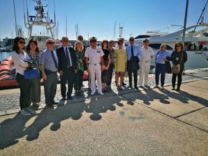Civitavecchia - La delegazione del tribunale di Laval in visita al porto di Traiano