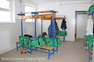 Gli spogliatoi del campo da rugby "Sandro Quatrini"