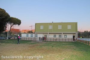 Gli spogliatoi del campo da rugby "Sandro Quatrini"