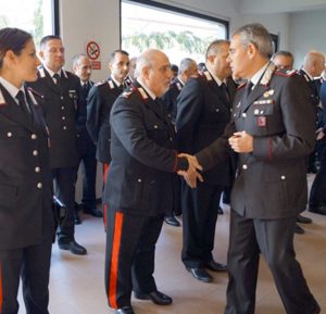 Il generale Andrea Rispoli, comandante della legione carabinieri, in visita alla compagnia di Montefiascone