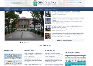 Il sito internet del comune di Latina