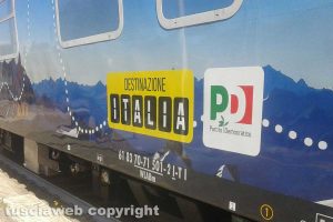 Il treno di Matteo Renzi a Civita Castellana