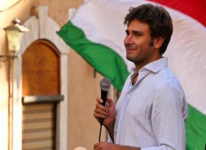 Roma - Alessandro Di Battista in piazza