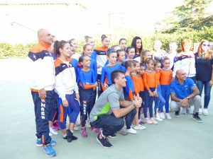 Viterbo - Festa della Libertas - Igor Cassina con gli atleti