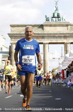 Giancarlo Santia alla maratona di Berlino