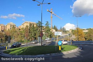 Viterbo La rotatoria di via Genova