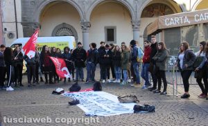 Viterbo - La manifestazione degli studenti