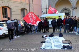 Viterbo - La manifestazione degli studenti
