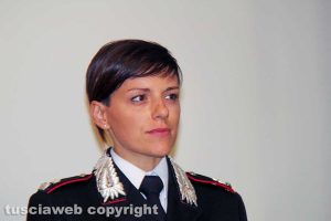 La maggiore Anna Patrono alla presentazione del calendario 2018 dell'Arma dei carabinieri