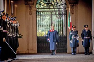 Gli allievi marescialli guardia d'onore al Quirinale