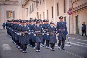 Gli allievi marescialli guardia d'onore al Quirinale