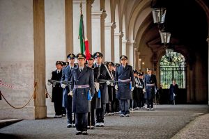 Gli allievi marescialli guardia d'onore al Quirinale