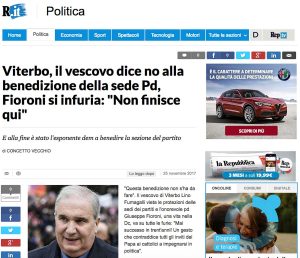 Giuseppe Fioroni si infuria con il vescovo di Viterbo - La notizia su Repubblica