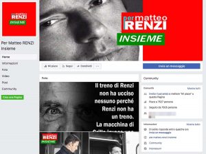 La pagina Facebook "Per Matteo Renzi Insieme"