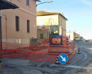 Il cantiere a Pescia Romana