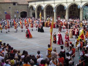 Gli sbandieratori a Castiglione in Teverina