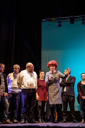 Viterbo - Teatro Unione - Fragile - La ministra Valeria Fedeli sul palco