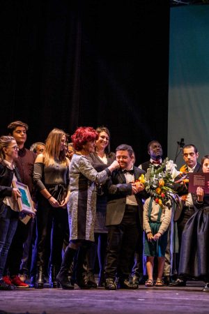 Viterbo - Teatro Unione - Fragile - La ministra Valeria Fedeli sul palco