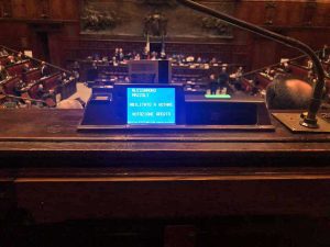 Roma - Camera dei deputati - Lo scranno di Alessandro Mazzoli