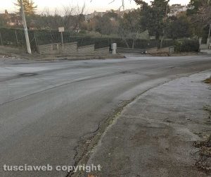 Viterbo - Il ghiaccio nella zona peep di Bagnaia