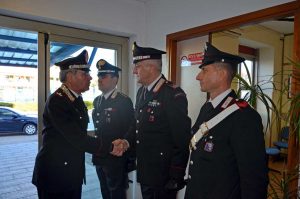 Viterbo - La visita del generale di brigata Andrea Rispoli al comando provinciale 