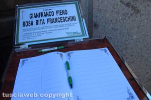 Viterbo - Delitto di via Santa Lucia - I funerali di Gianfranco Fieno e Rosa Rita Franceschini
