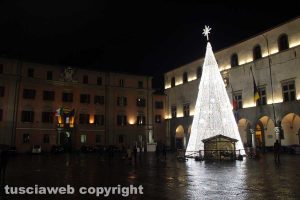 Albero e presepe a piazza del comune