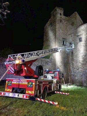 Viterbo - Incendio in un'abitazione alle Fortezze
