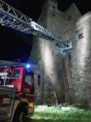 Viterbo - Incendio in un'abitazione alle Fortezze