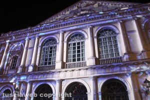 Viterbo - Il video mappino sul teatro Unione