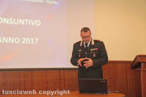 Viterbo - Il comandante provinciale dell'arma dei carabinieri Giuseppe Palma