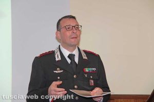 Viterbo - Il comandante provinciale dell'arma dei carabinieri Giuseppe Palma