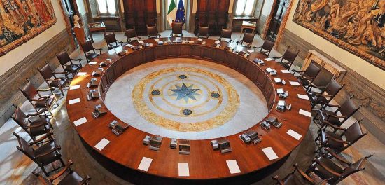 Roma - La sala del consiglio dei ministri