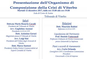 La presentazione dell’Organismo di composizione della crisi da sovraindebitamento