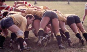 Uno scatto del calendario degli Old rugby 