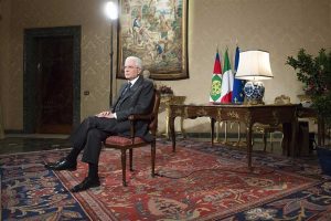 Il presidente della repubblica Sergio Mattarella