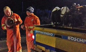 Incendio sulla Tarquiniese