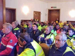 Viterbo - I volontari di Protezione Civile all'incontro col prefetto