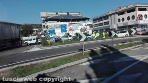 Orte - I lavoratori della Pavimental bloccano il casello