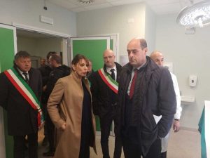 Civita Castellana - Nicola Zingaretti all'ospedale Andosilla