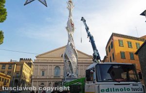Viterbo - Fiore del Cielo a piazza Verdi - Lo smontaggio