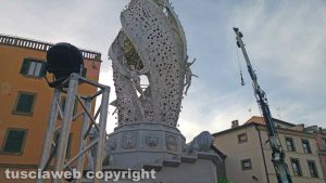 Viterbo - Fiore del Cielo a piazza Verdi - Lo smontaggio