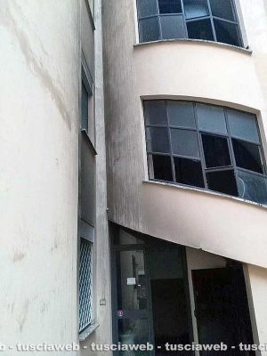 Viterbo – Via della Caserma – Il palazzo dopo l'incendio