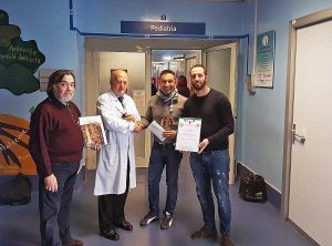 Viterbo - Minifacchini centro storico e Rotaract - Donazioni alla pediatria di Belcolle