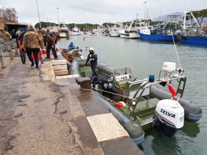 I sommozzatori dell'Aeronautica militare a Terracina