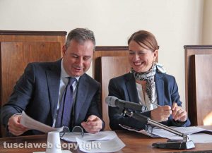 viterbo - Il presidente della Camera di commercio Domenico Merlani e l'assessora regionale Lucia Valente
