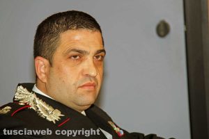 Viterbo - La conferenza stampa dell'operazione Birretta - Il maggiore Marcello Egidio