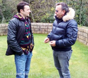 Mario Rosati con l'attore Ciro Esposito, che nel biopic interpreta il padre Vincenzo
