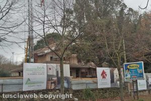 Viterbo - Il cantiere su viale Fiume